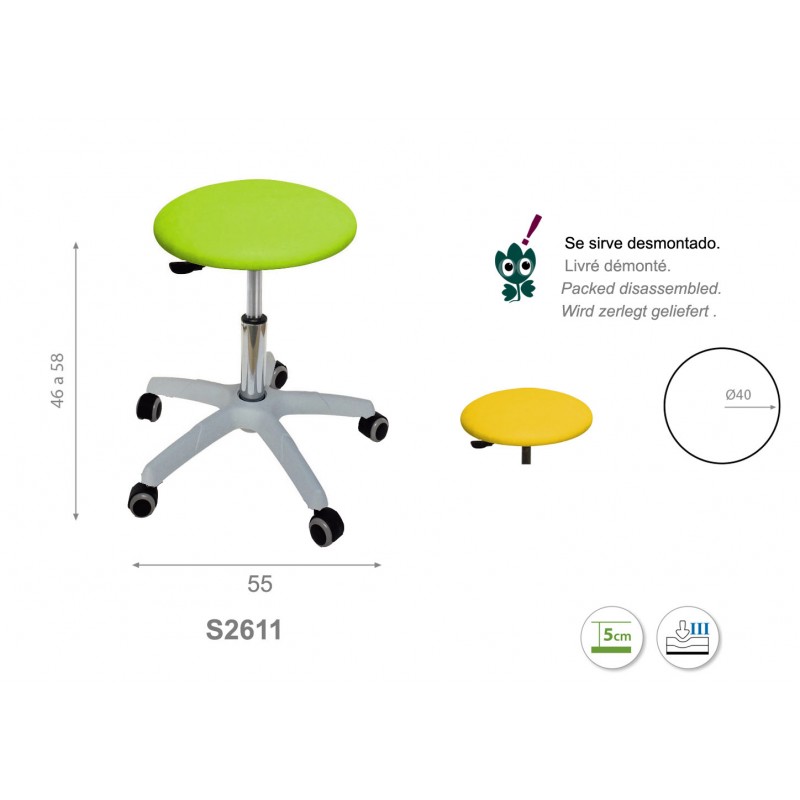 TABOURET ROND ECO CIEL
