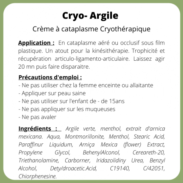 CRYO ARGILE 500ML