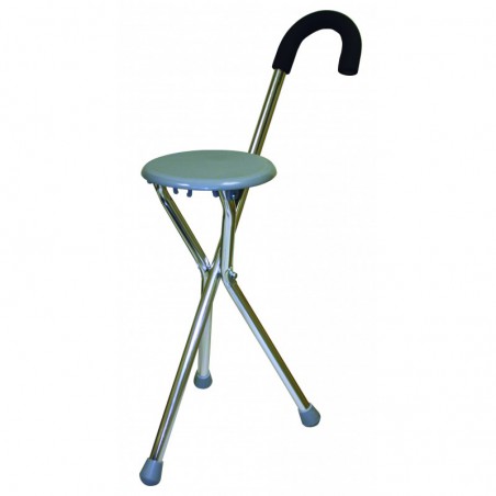 CANNE SIEGE 3 PIEDS ALU